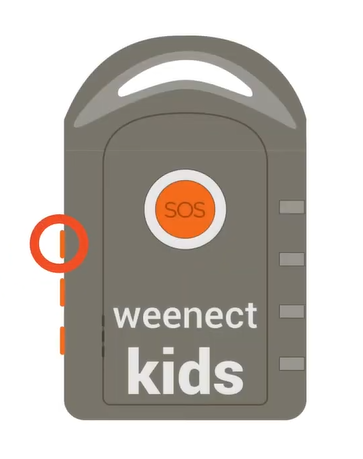 How can I turn on and off my Kids Silver tracker Help Center